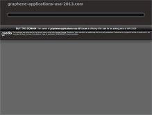 Tablet Screenshot of graphene-applications-usa-2013.com